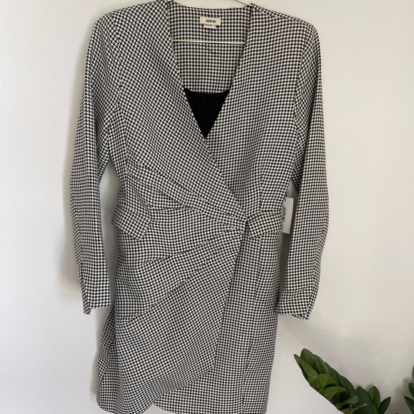 JASON WU Tweed Pattern Faux Wrap Blazer Dress Size Medium NWT - Picture 2 of 12